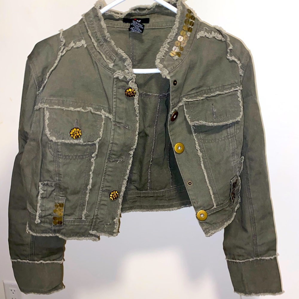 Denim green jacket